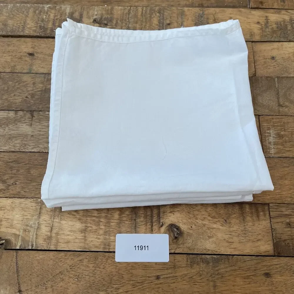 Vintage White Floral Embroidered Cotton Napkins 15